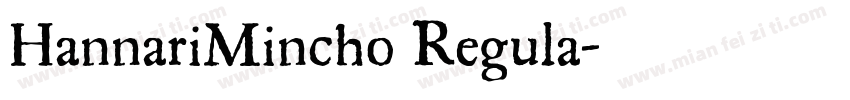 HannariMincho Regula字体转换